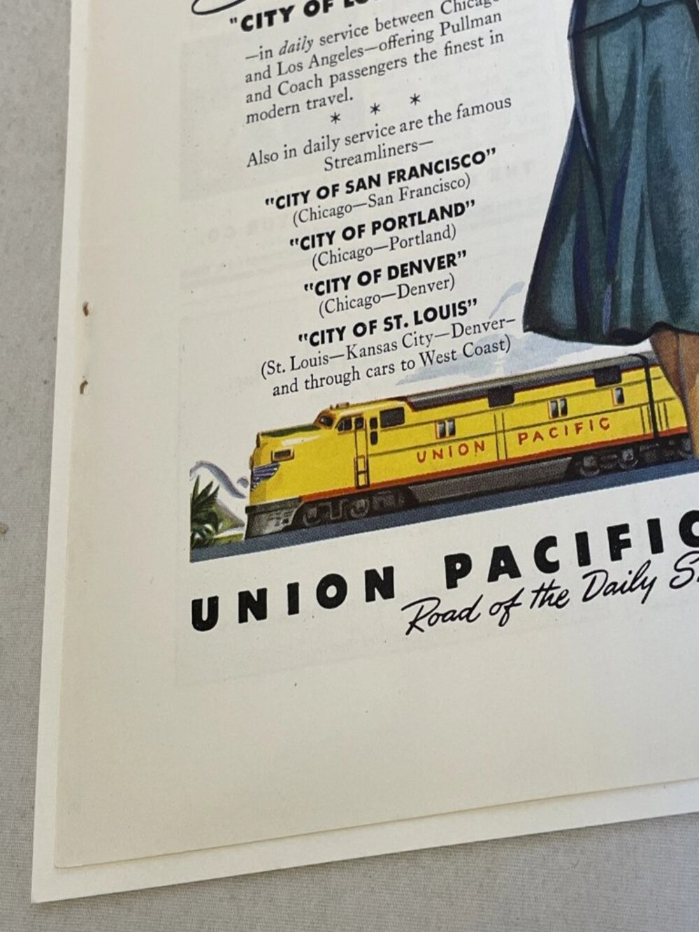 1948 Union Pacific Railroad Vintage Ad Streamliner Train National Geographic Dec - Picture 4 of 10